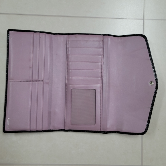 Authentic Coach Long Wallet Black Purple - Classic Design, Well-Maintained - Picture 8 of 13